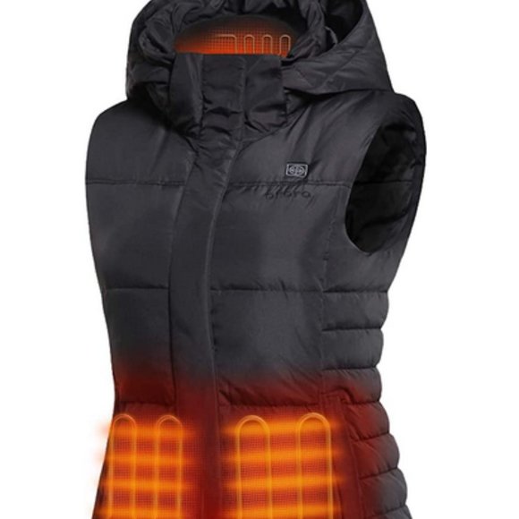 Women's Heated Vest with 90% Down Insulation